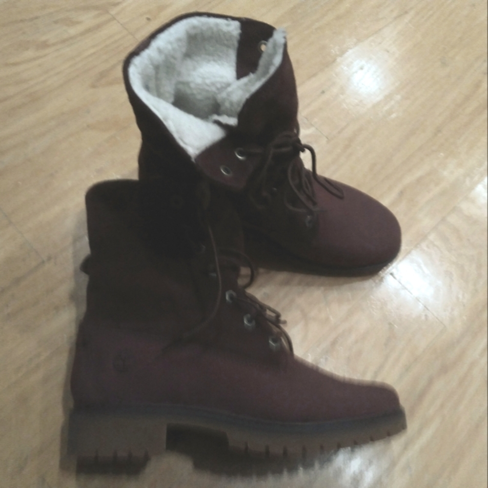 Burgundy Timberland Boots